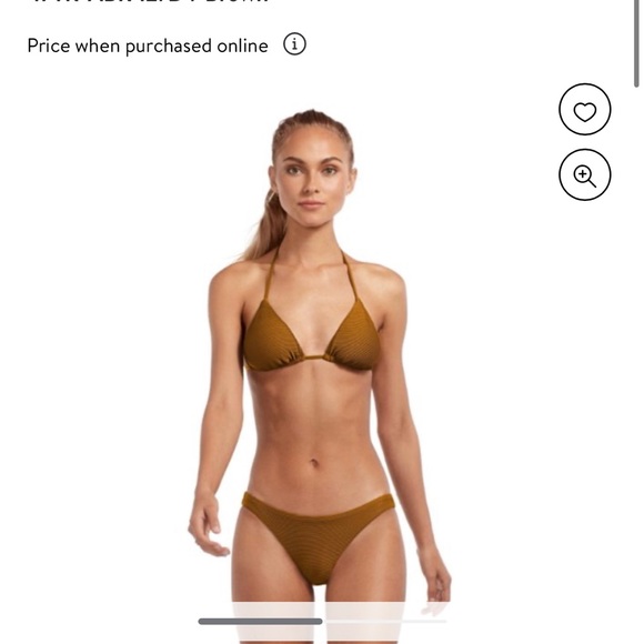 Vitamin A Amber BioRib Gia Reversible Triangle Bikini Top size (M top, S bottom) - Picture 1 of 4